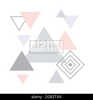 Motif géométrique scandinave. Arrière-plan dans des couleurs pastel. Toile de fond vectorielle. Illustration de Vecteur