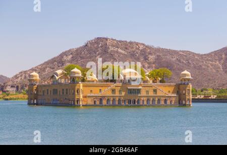 JAL Mahal |(Palais de l'eau) sur le lac Man Sagar. Situé à Jaipur, Inde. Banque D'Images