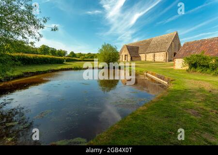 Grande Barn en bois Coxwell Oxfordshire Angleterre Royaume-Uni Banque D'Images