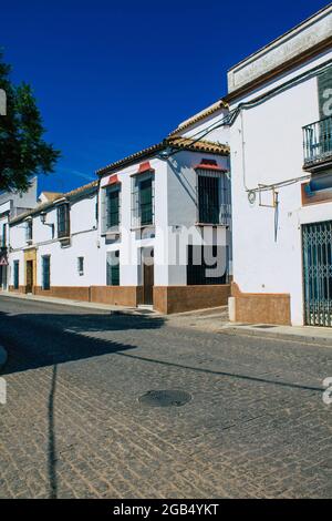 Carmona Espagne le 31 juillet 2021 Paysage urbain de Carmona appelé l'étoile lumineuse de l'Europe, la ville montre une disposition typique étroite et sinueuse arabe Banque D'Images