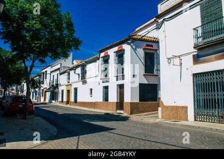 Carmona Espagne le 31 juillet 2021 Paysage urbain de Carmona appelé l'étoile lumineuse de l'Europe, la ville montre une disposition typique étroite et sinueuse arabe Banque D'Images