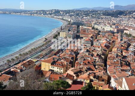 La France, la côte d'azur, la ville de Nice a obtenu le 27,2021 juillet sa liste du patrimoine mondial de l'UNESCO, Banque D'Images