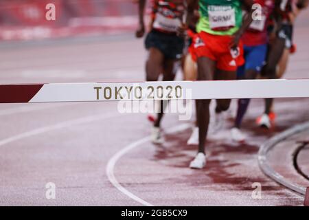 Tokyo, Japon. 2 août 2021. Vue générale Athlétisme : finale masculine Steeplechase de 3000m lors des Jeux Olympiques de Tokyo 2020 au Stade National de Tokyo, Japon . Credit: Yohei Osada/AFLO SPORT/Alay Live News Banque D'Images