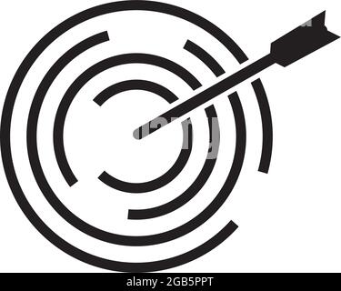 Modèle vectoriel de conception de logo de cible de tournage Illustration de Vecteur