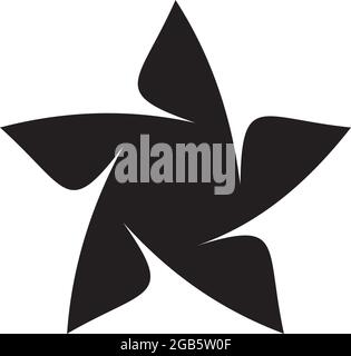 Modèle vectoriel de conception de logo d'icône en forme d'étoile Illustration de Vecteur