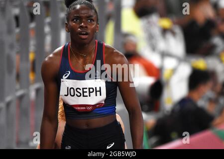 Tokyo, Japon. 03ème août 2021. Gemina Joseph (FRA) participe à la demi-finale féminine de 200 m lors des Jeux Olympiques Tokyo 2020, Athlétisme, le 1er août 2021 au Stade Olympique de Tokyo à Tokyo, Japon - photo Yoann Cambefort/Marti Media/DPPI crédit: Agence photo indépendante/Alay Live News Banque D'Images