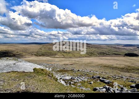 Brown Willy de Rough Tor. Banque D'Images