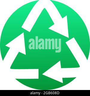 Modèle vectoriel de conception de logo de produit recyclé Illustration de Vecteur