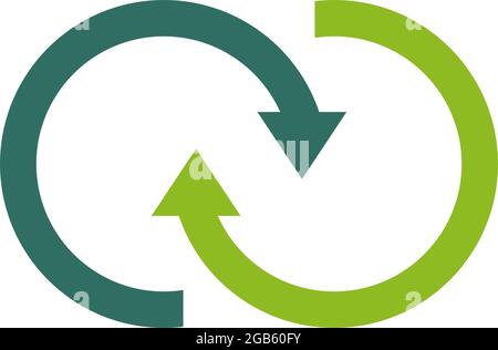 Modèle vectoriel de conception de logo de produit recyclé Illustration de Vecteur