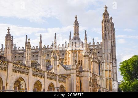 Détails extérieurs du King's College, Université de Cambridge, Royaume-Uni Banque D'Images