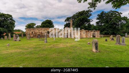 St Andrew's Kirk est une ruine dans le village de Gullane, East Lothian, Écosse, Royaume-Uni Banque D'Images