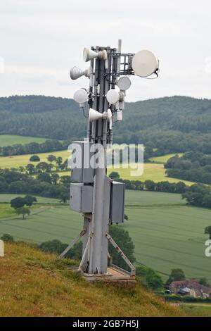 Émetteur micro-ondes sur la colline Lawley à Shropshire, Angleterre, Royaume-Uni Banque D'Images