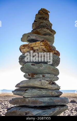 rock Stack Whitesands plage Banque D'Images