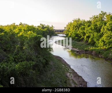 Lake Overholser et Stinchcomb Wildlife refuge, Oklahoma City, Oklahoma. Banque D'Images