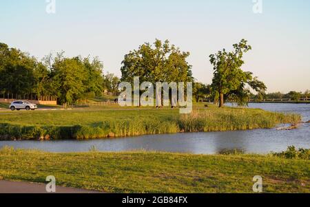 Lake Overholser et Stinchcomb Wildlife refuge, Oklahoma City, Oklahoma. Banque D'Images