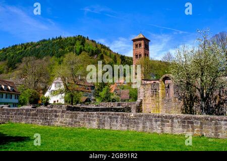 Monastère de Hirsau, ancien complexe de monastère de Saint-Pierre et Paul, roman, près de Calw, Forêt Noire, Bade-Wurtemberg, Allemagne Banque D'Images