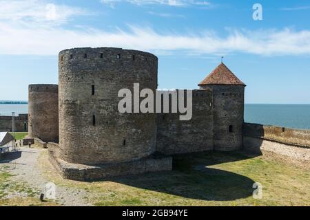 Forteresse Bilhorod-Dnistrovskyi anciennement connue sous le nom d'Akkerman sur la côte de la mer Noire, en Ukraine Banque D'Images