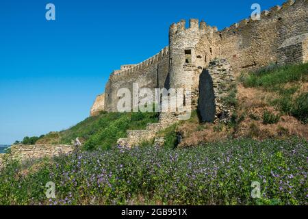 Forteresse Bilhorod-Dnistrovskyi anciennement connue sous le nom d'Akkerman sur la côte de la mer Noire, en Ukraine Banque D'Images