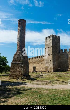 Forteresse Bilhorod-Dnistrovskyi anciennement connue sous le nom d'Akkerman sur la côte de la mer Noire, en Ukraine Banque D'Images