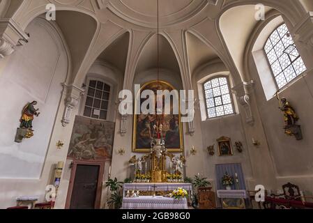 Choeur de l'église Saint-Jean, Regensburg, Haut-Palatinat, Bavière, Allemagne Banque D'Images