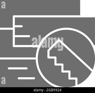 Parquet, icône grise. Isolé sur fond blanc Illustration de Vecteur