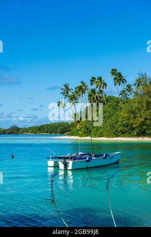 La plage de Muri, Rarotonga, Rarotonga et les îles Cook Banque D'Images