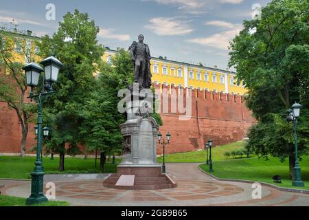 Monument à l'empereur russe Alexandre Ier, Moscou, Russie Banque D'Images