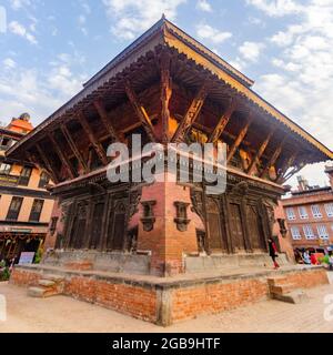 Bhaktapur et Katmandou 2013. Tremblement de terre pré-Népal. Maintenant lourdement endommagé et détruit Banque D'Images