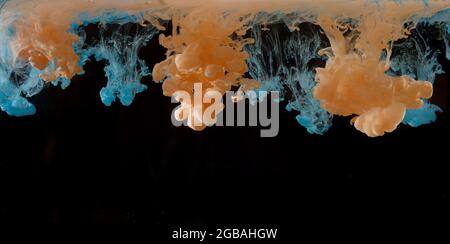 abstraction de couleur, mélange de couleurs liquide Banque D'Images