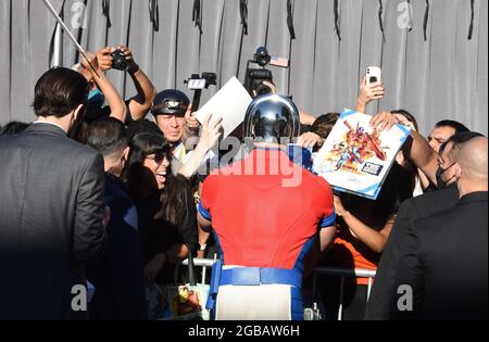 Los Angeles, Californie, États-Unis 2 août 2021 l'acteur John Cena participe à la première de Warner Bros. De 'The suicide Squad' au Regency Village Theatre le 2 août 2021 à Los Angeles, Californie, États-Unis. Photo de Barry King/Alay Live News Banque D'Images