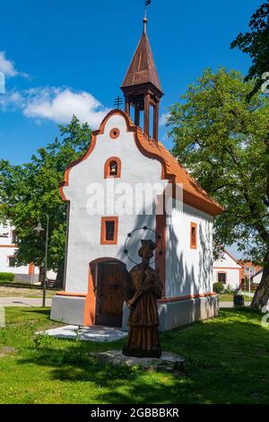 Le village historique de Holasovice, site classé au patrimoine mondial de l'UNESCO, Bohême du Sud, République tchèque, Europe Banque D'Images