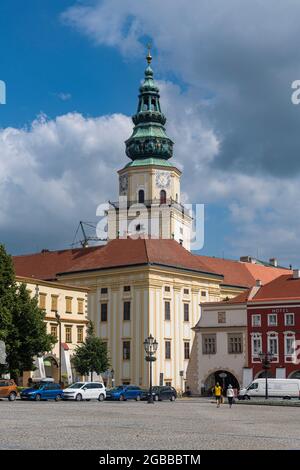 Jardins et château de Kromeriz, site classé au patrimoine mondial de l'UNESCO, région de Zlin, République tchèque, Europe Banque D'Images