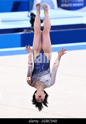 Mai MURAKAMI (JPN) Médaille de bronze lors des Jeux Olympiques Tokyo 2020, finale de sol de l'appareil de gymnastique artistique pour femmes le 2 août 2021 au Centre de gymnastique Ariake à Tokyo, Japon - photo Kanami Yoshimura / photo Kishimoto / DPPI Banque D'Images