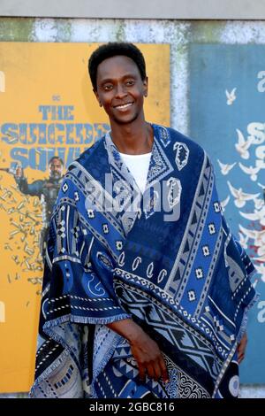 2 août 2021, Westwood, CA, Etats-Unis: LOS ANGELES - 2 AOÛT: EDI Gathegi à la première du suicide Squad au Village Theatre le 2 août 2021 à Westwood, CA (Credit image: © Kay Blake/ZUMA Press Wire) Banque D'Images