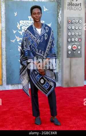 2 août 2021, Westwood, CA, Etats-Unis: LOS ANGELES - 2 AOÛT: EDI Gathegi à la première du suicide Squad au Village Theatre le 2 août 2021 à Westwood, CA (Credit image: © Kay Blake/ZUMA Press Wire) Banque D'Images