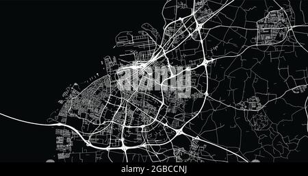 Carte urbaine vectorielle de Malmö, Suède, Europe Illustration de Vecteur