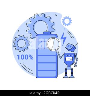Illustration vectorielle abstraite du concept d'autonomie de la batterie. Illustration de Vecteur