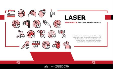 Vecteur d'en-tête de renvoi du service de thérapie laser Illustration de Vecteur