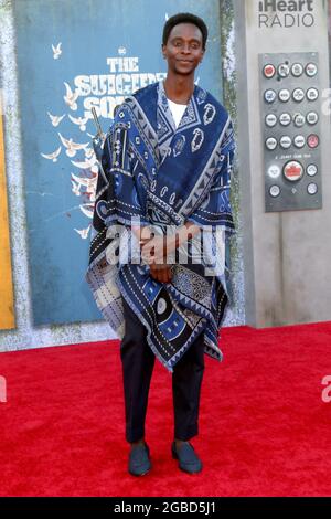 EDI Gathegi à la première The suicide Squad au Village Theatre le 2 août 2021 à Westwood, CA (photo par Katrina Jordan/Sipa USA) Banque D'Images