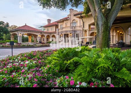 TPC Sawgrass Clubhouse, qui surplombe le Stadium course, qui accueille LE championnat DE golf professionnel DES JOUEURS à Ponte Vedra Beach, en Floride. (ÉTATS-UNIS) Banque D'Images