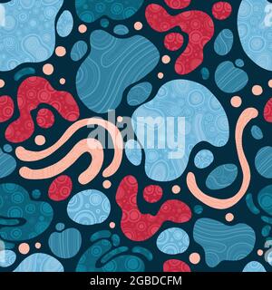 Tissu tendance motif coloré dessin animé vecteur. Art moderne abstrait Illustration de Vecteur