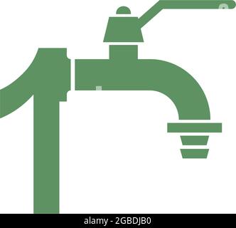 Icône de robinet avec modèle vectoriel de logo numéro 1 Illustration de Vecteur