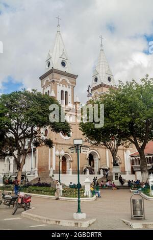 LOJA, EQUATEUR - 15 JUIN 2015 : église de San Francisco à Loja, Equateur Banque D'Images