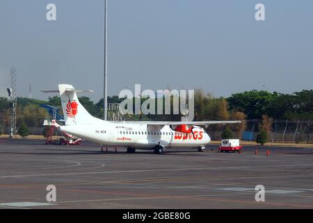 PT Lion Mentari Airlines, Lion Air, (compagnie aérienne indonésienne à bas prix) ATR 72-600 Banque D'Images