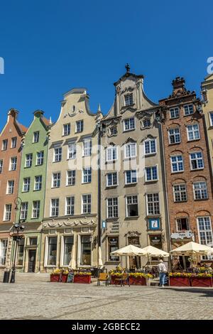 GDANSK, POLOGNE - 14 juin 2021 : une photo verticale du Langer Markt à Gdansk, Pologne Banque D'Images