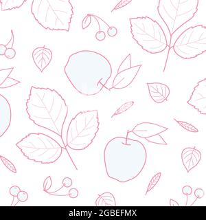 Fond blanc avec de nombreux feuillages d'automne - illustration vectorielle Illustration de Vecteur
