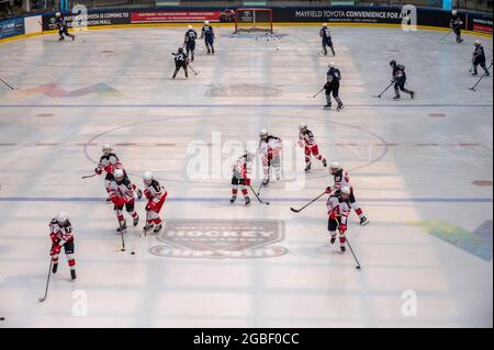 Edmonton (Alberta) - le 1er août 2021 : hockey sur glace au West edmonton Mall Ice Palace. Banque D'Images