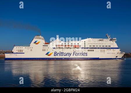 Angleterre, Hampshire, Portsmouth, Bretagne Ferries Mont San Michel Banque D'Images