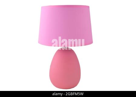 Lampe de table isolée sur fond blanc avec masque Banque D'Images