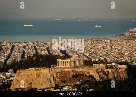 Parthénon Athènes, Grèce. Acropole Banque D'Images